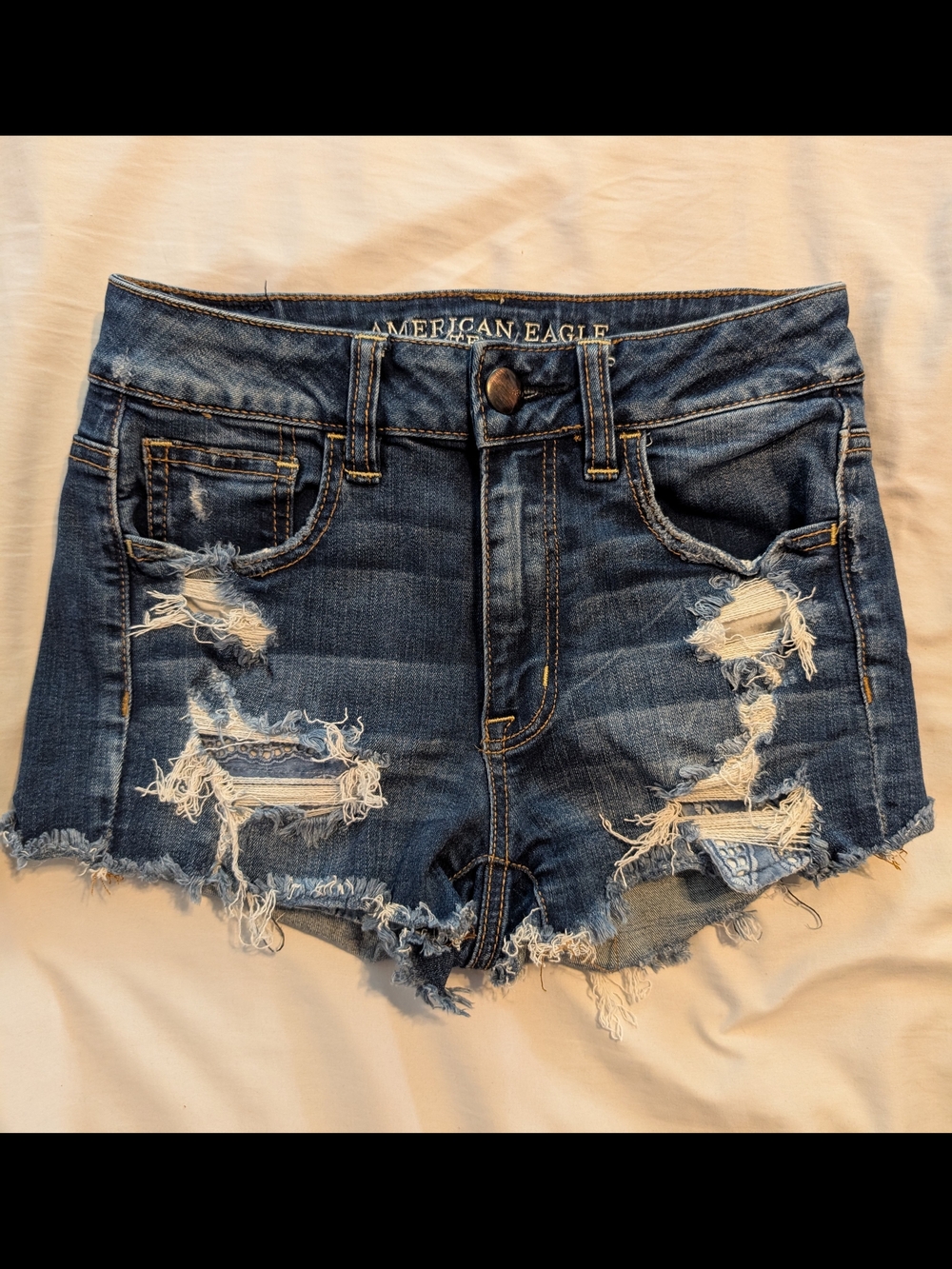 American Eagle High Rise Shortie Denim Women's Size 2